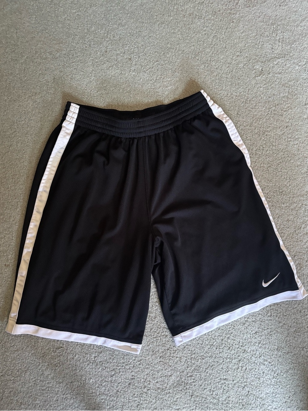 Nike Black Basketball Shorts with White Trim